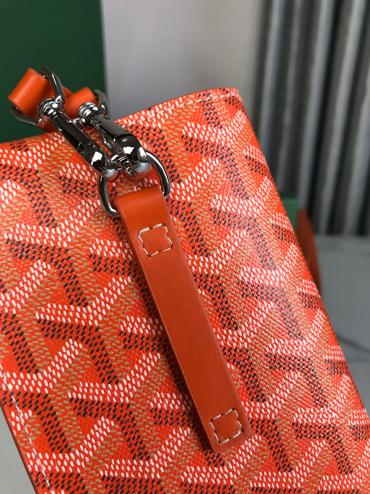 Goyard Montmartre GM Case 18 in Orange Goyardine Canvas Bag