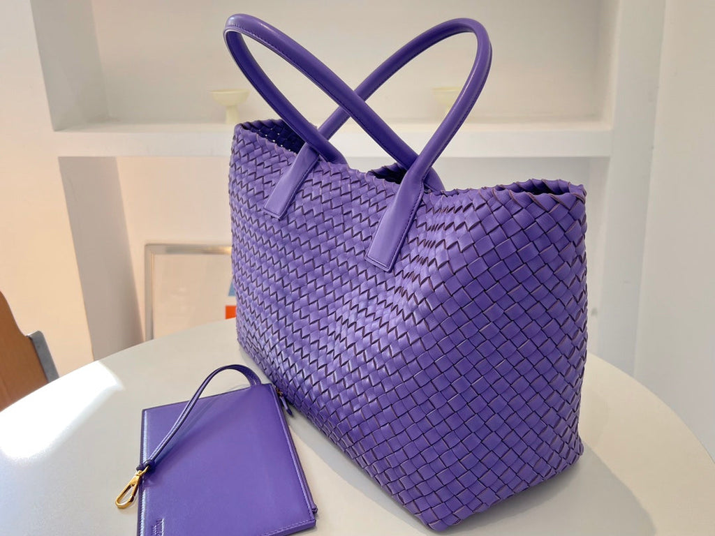 Bottega Veneta Large Cabat 51 in Mauve Purple Lambskin Bag