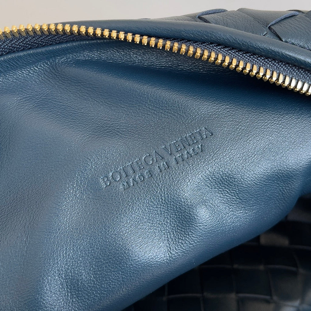 Bottega Veneta Mini Jodie 23 in Steel Blue Lambskin Bag