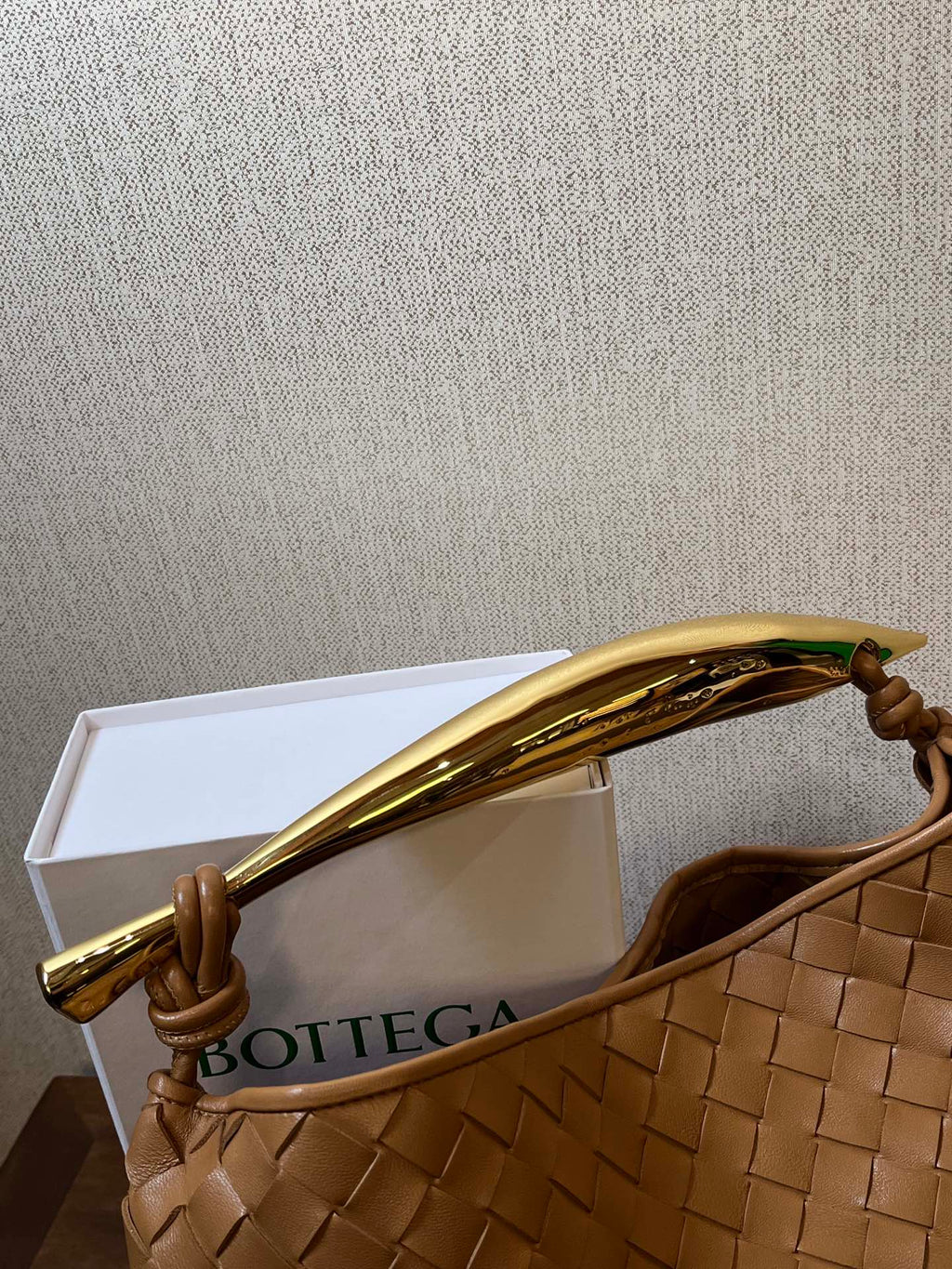 Bottega Veneta Sardine 33 with Chain in Tawny Brown Lambskin Bag