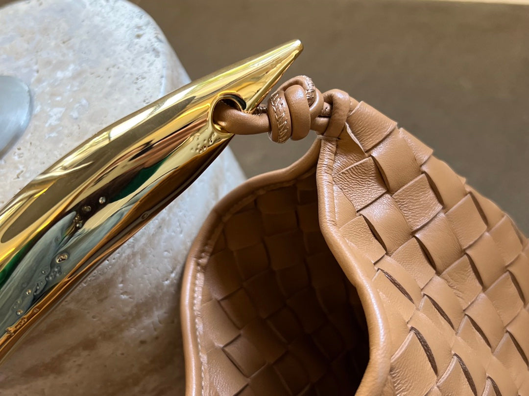 Bottega Veneta Sardine 33 with Chain in Tawny Brown Lambskin Bag