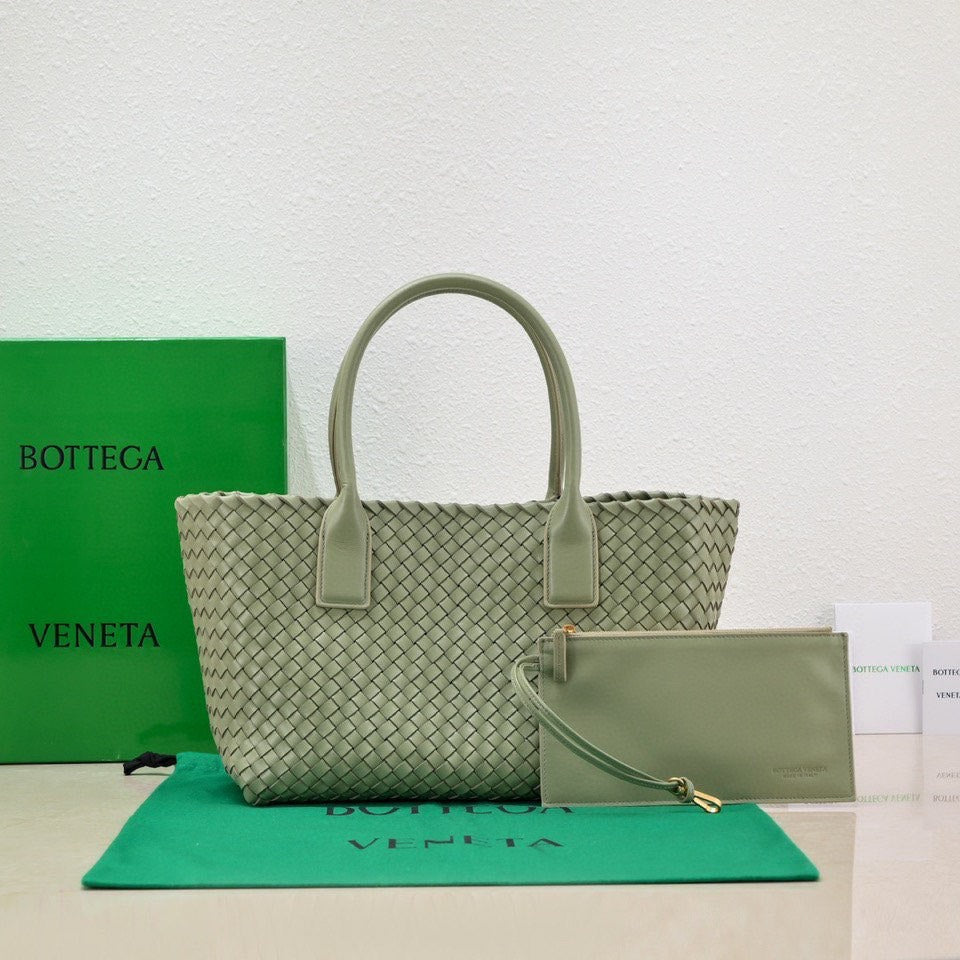 Bottega Veneta Large Cabat 45cm Light Green Lambskin Ghw Bag