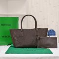 Bottega Veneta Large Cabat 45cm Chocolate Lambskin Ghw Bag
