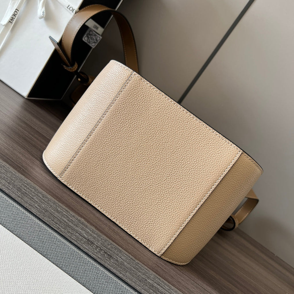 Loewe Mini 20 Hammock Bag in Sand Brown Calfskin