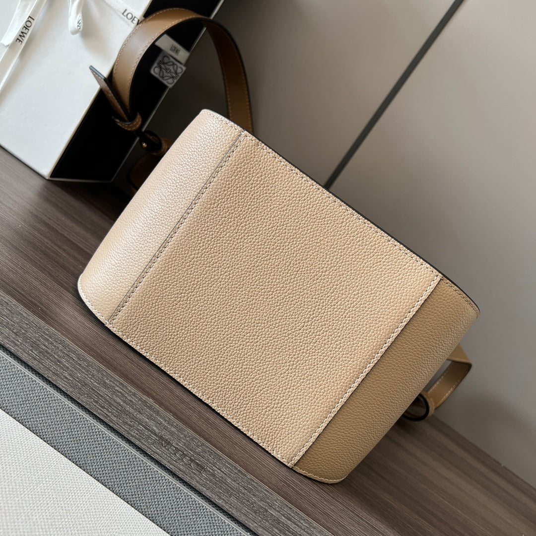 Loewe Mini 20 Hammock Bag in Sand Brown Calfskin
