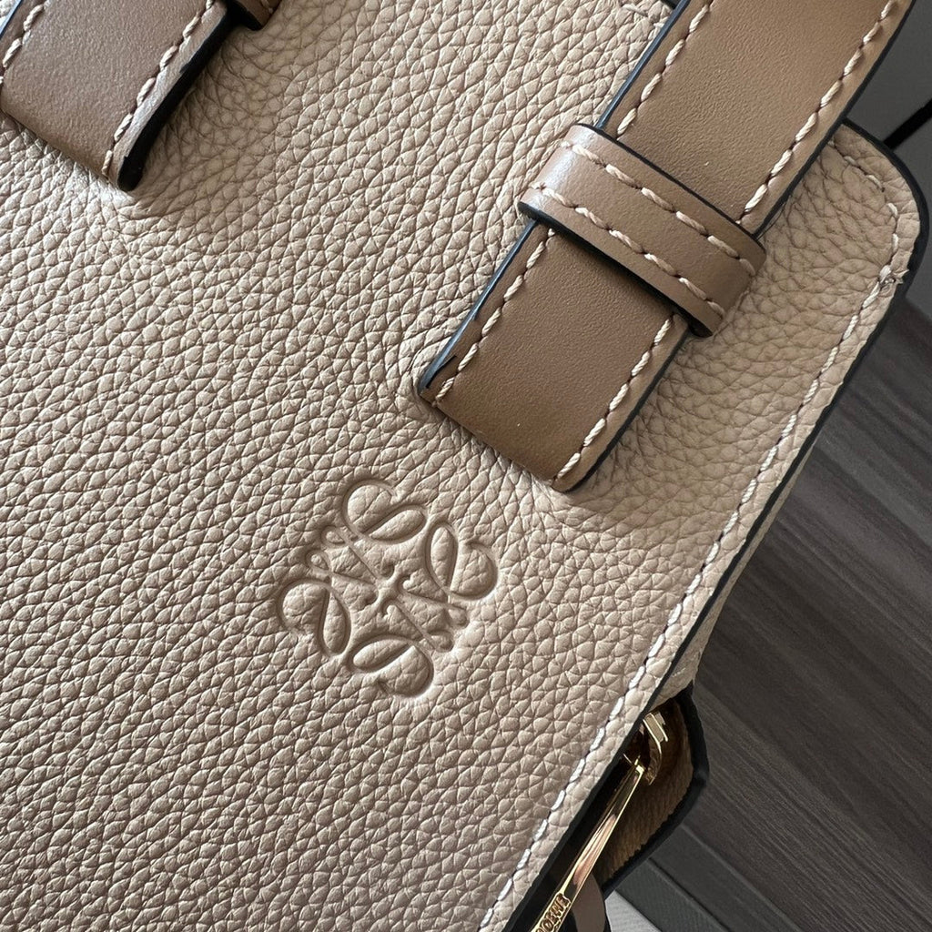 Loewe Mini 20 Hammock Bag in Sand Brown Calfskin