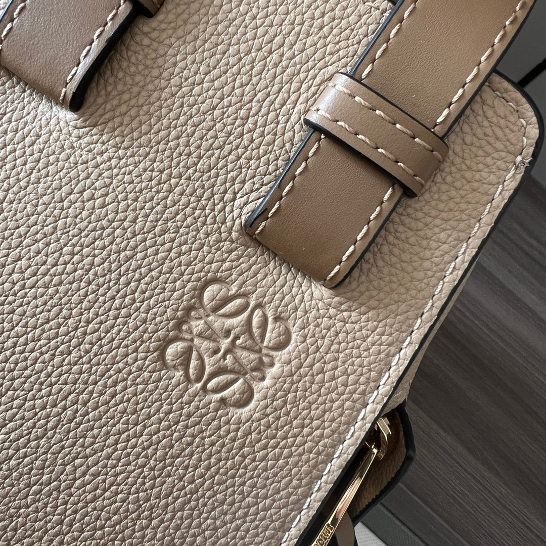 Loewe Mini 20 Hammock Bag in Sand Brown Calfskin