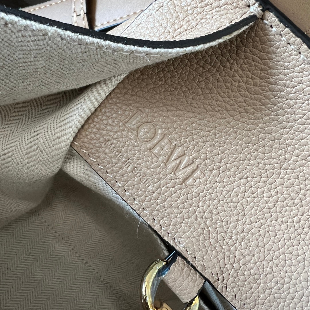 Loewe Mini 20 Hammock Bag in Sand Brown Calfskin