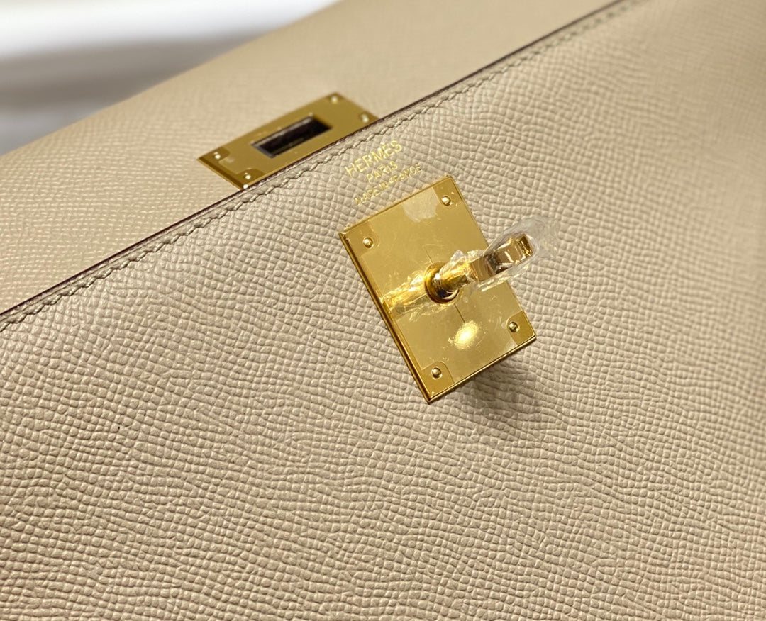 Hermes Kelly 28cm in Trench Epsom Calfskin Gold Hardware Bag