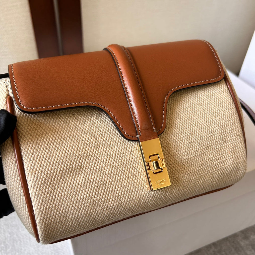 Celine Soft 18 Beige Brown Calfskin Bag