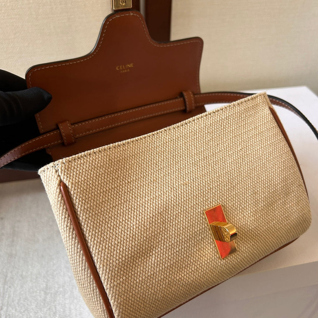 Celine Soft 18 Beige Brown Calfskin Bag