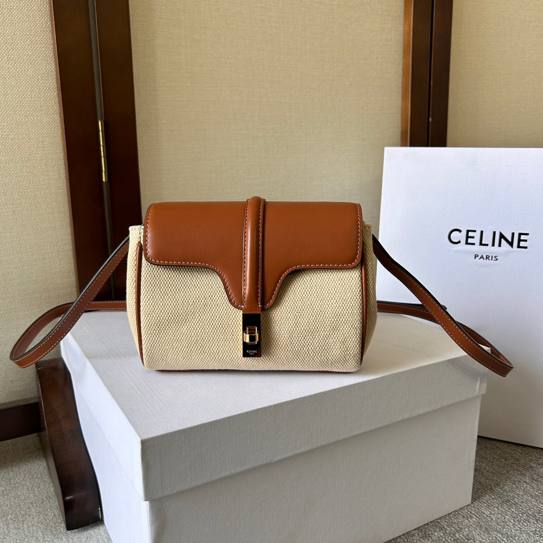 Celine Soft 18 Beige Brown Calfskin Bag