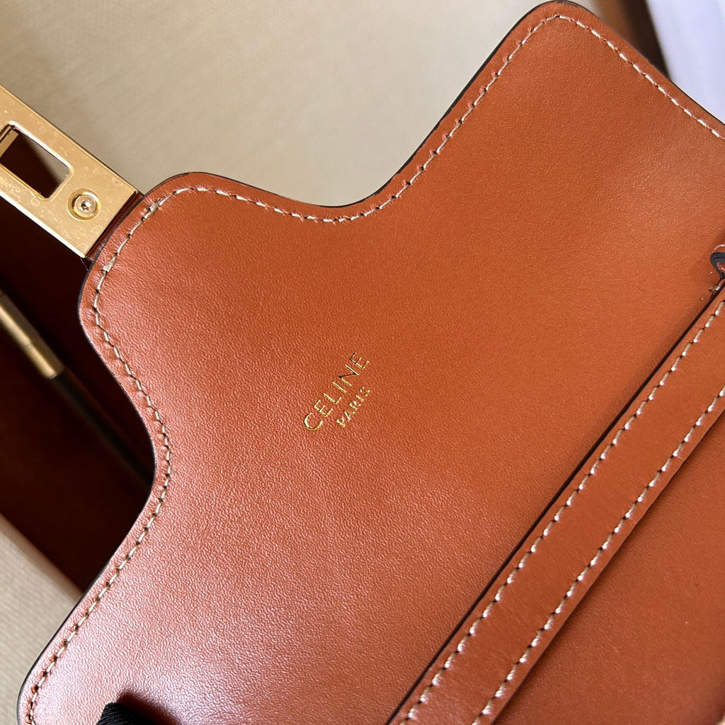 Celine Soft 18 Beige Brown Calfskin Bag
