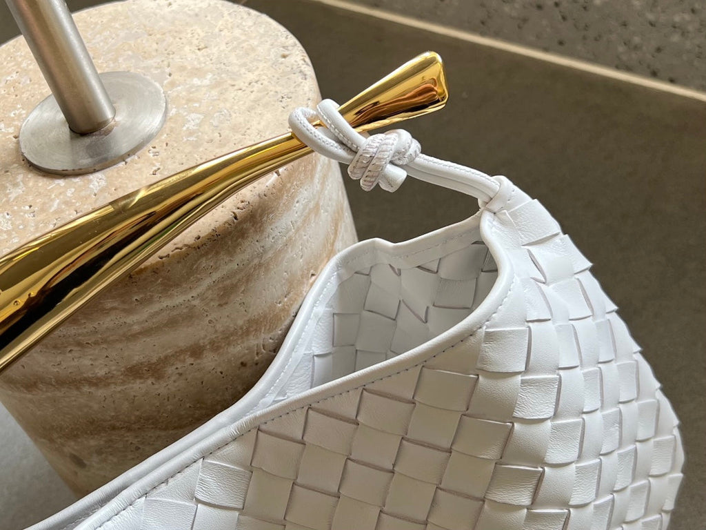 Bottega Veneta Sardine 33 with Chain in White Lambskin Bag