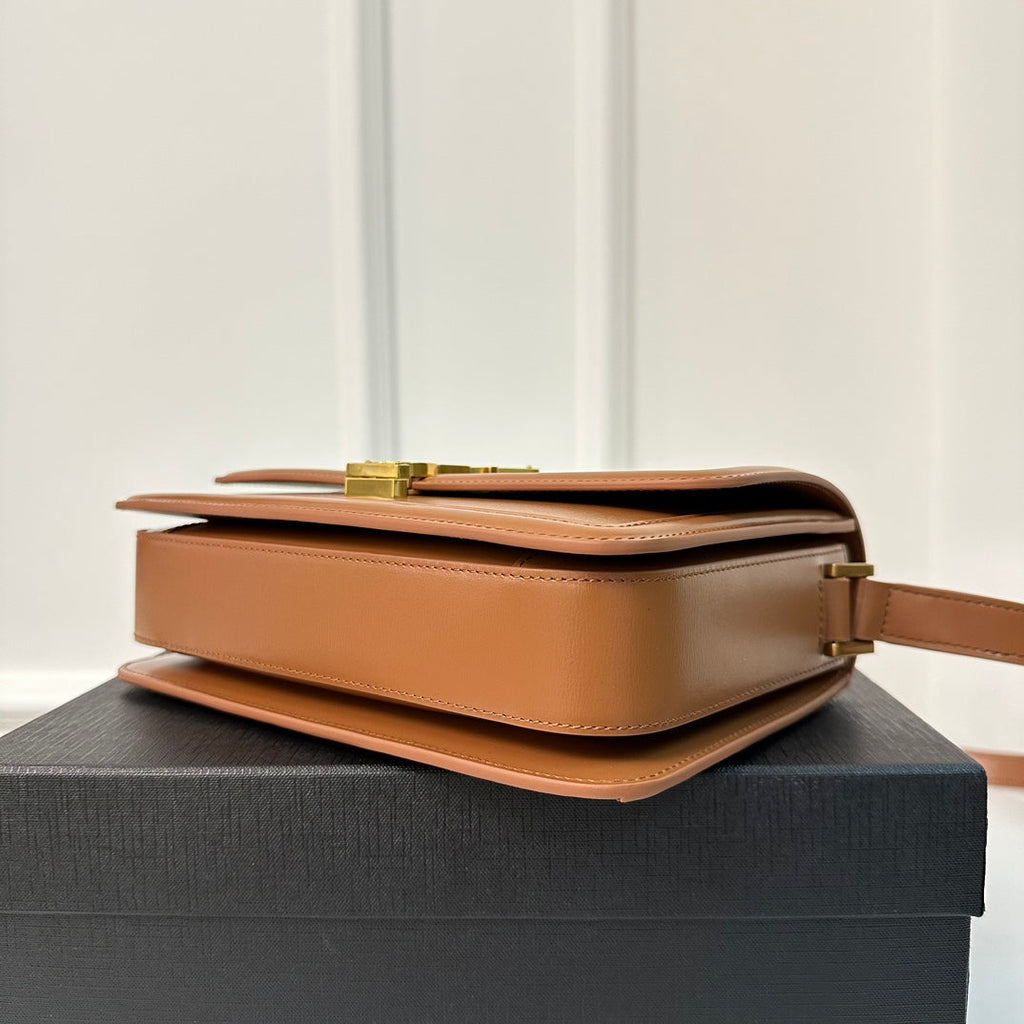 Solferino 23 Satchel in Box Cinnamon Brown Calfskin