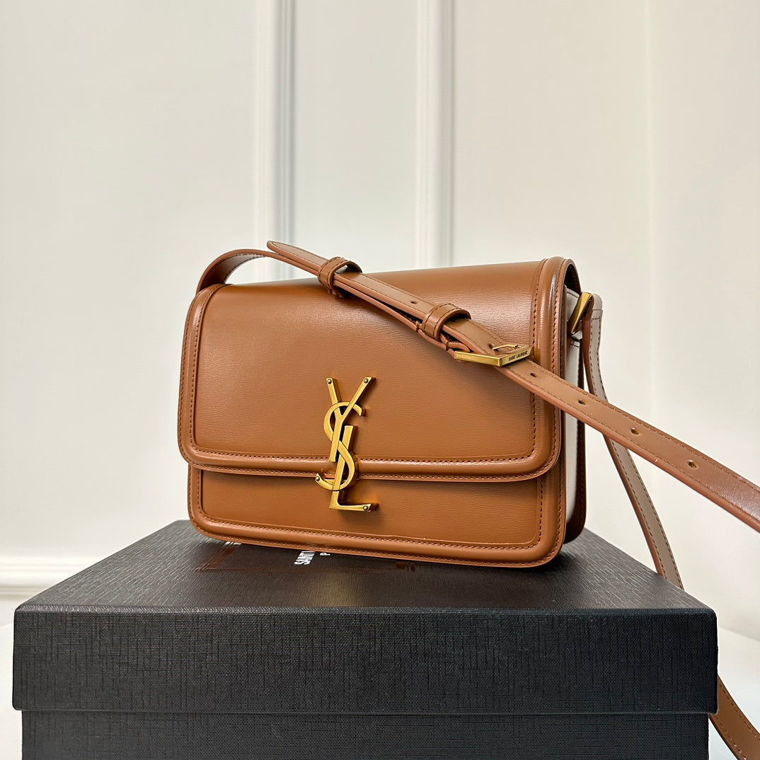 Solferino 23 Satchel in Box Cinnamon Brown Calfskin