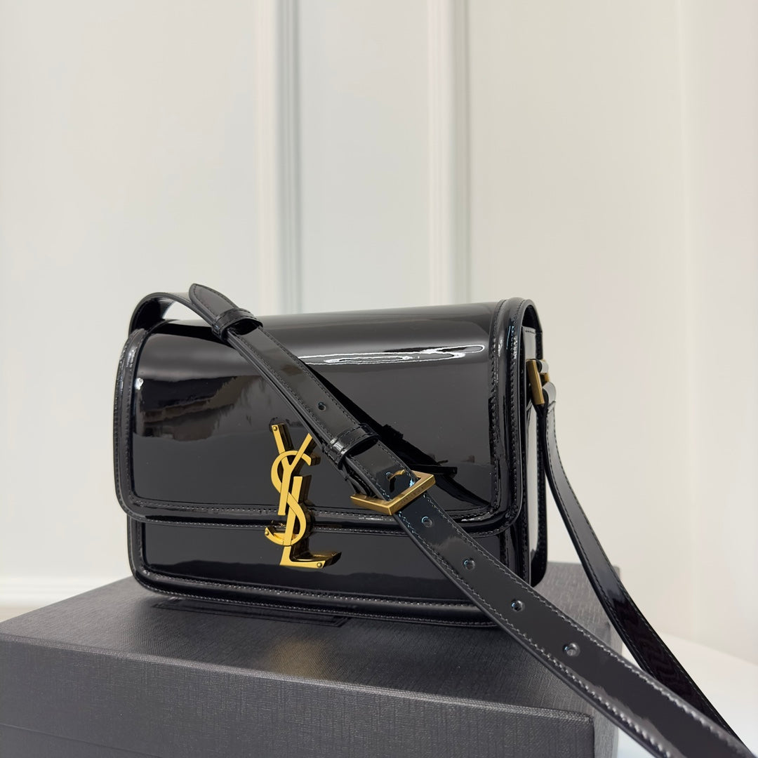 Solferino 23 Satchel in Box Black Calfskin