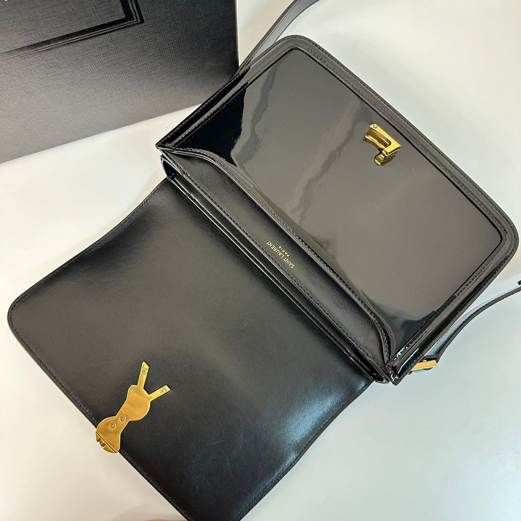 Solferino 23 Satchel in Box Black Calfskin