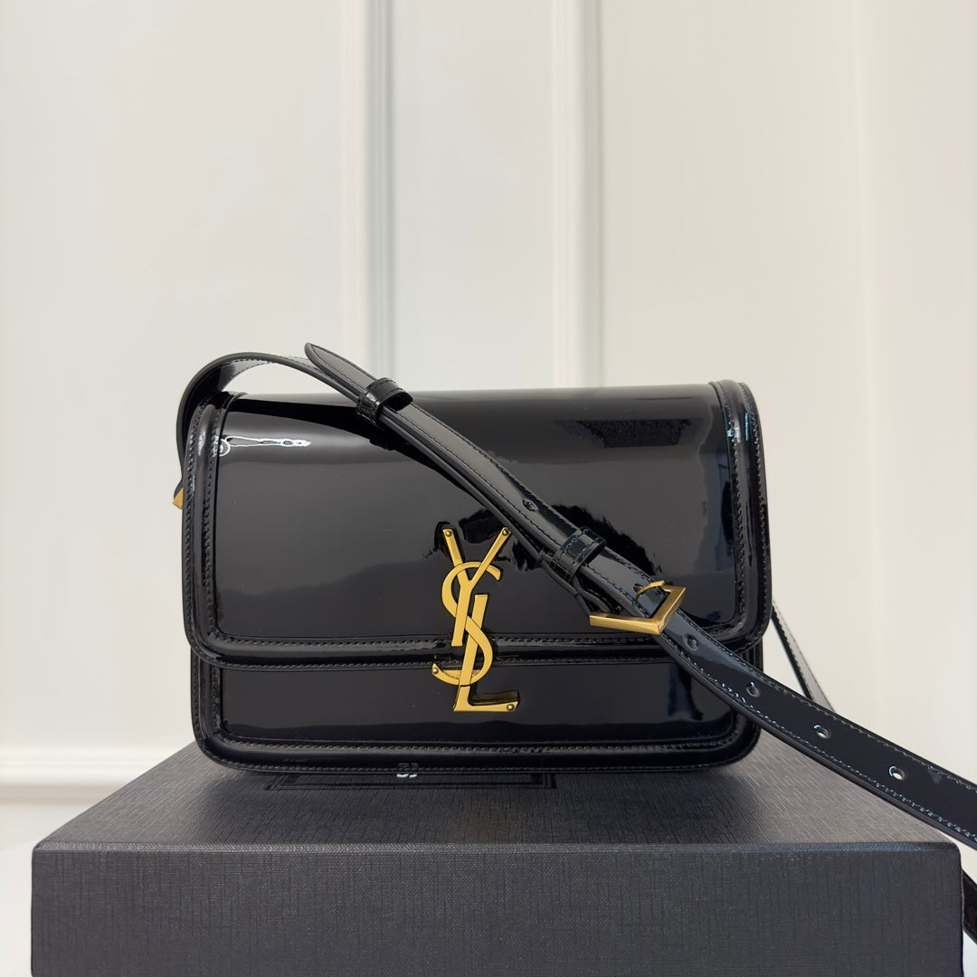 Solferino 23 Satchel in Box Black Calfskin
