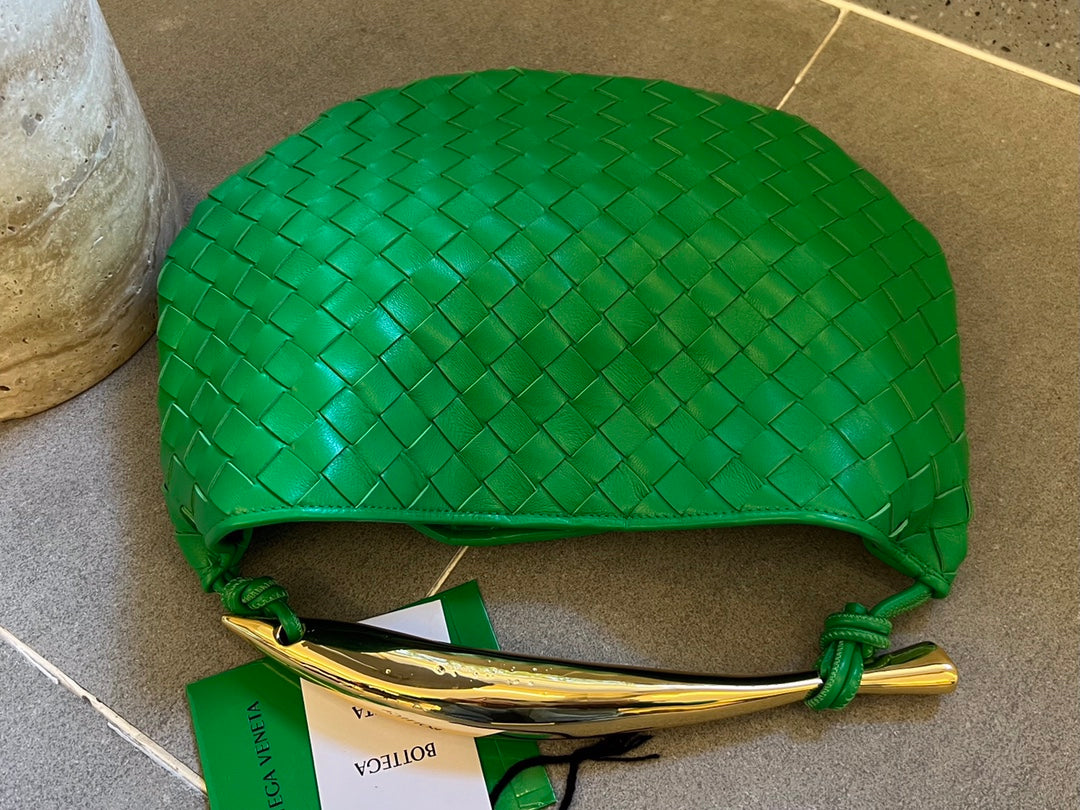Bottega Veneta Sardine 33 with Chain in Shamrock Green Lambskin Bag