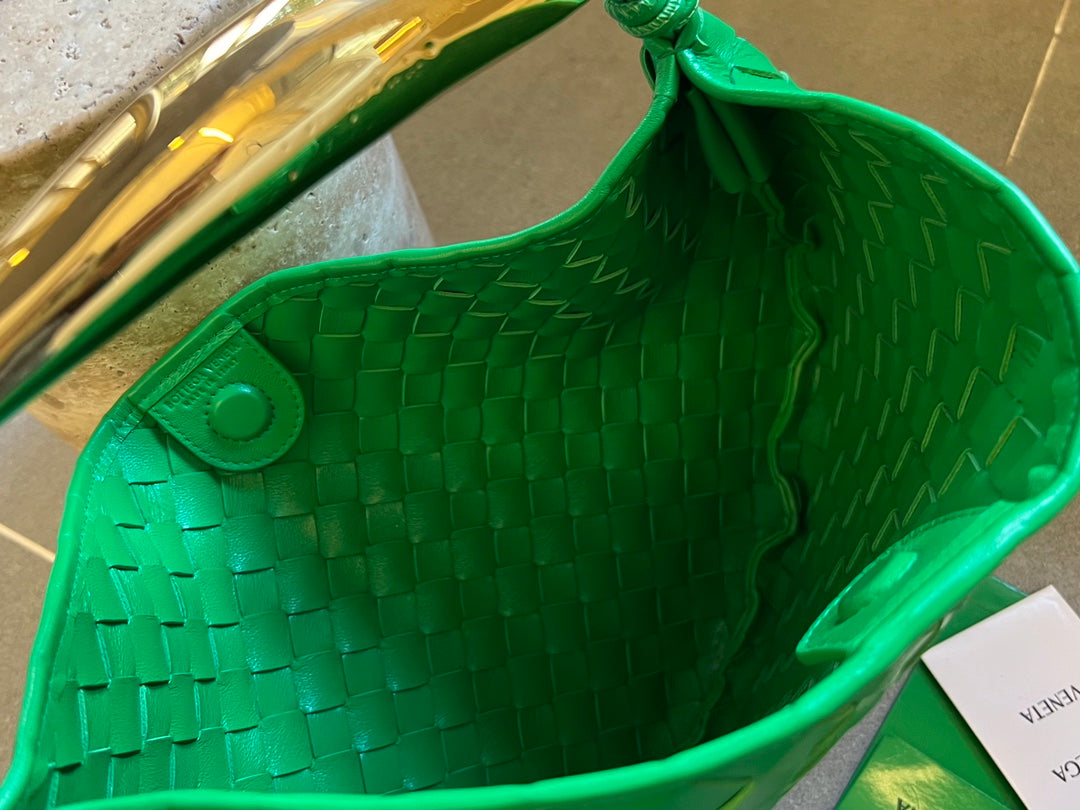 Bottega Veneta Sardine 33 with Chain in Shamrock Green Lambskin Bag