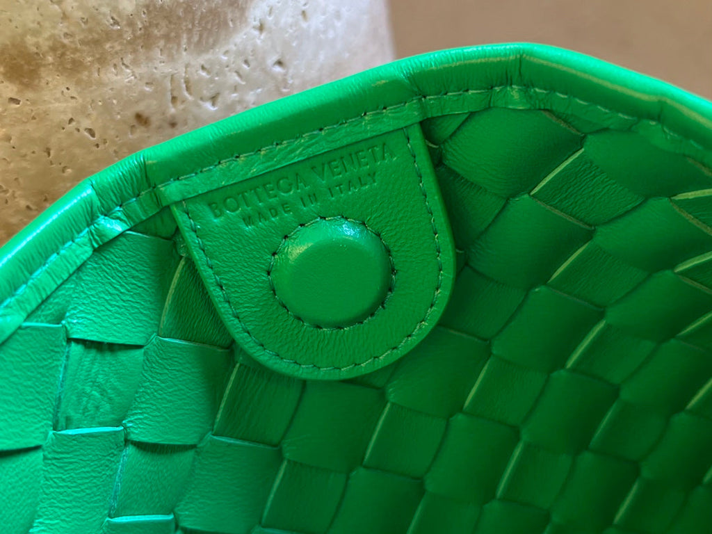 Bottega Veneta Sardine 33 with Chain in Shamrock Green Lambskin Bag