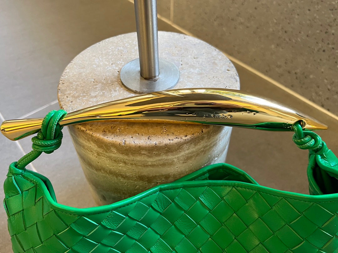 Bottega Veneta Sardine 33 with Chain in Shamrock Green Lambskin Bag