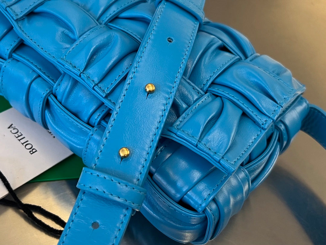 Bottega Veneta Mini Cassette 19 in Sky Blue Soft Lambskin Bag