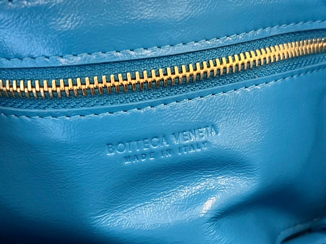 Bottega Veneta Mini Cassette 19 in Sky Blue Soft Lambskin Bag