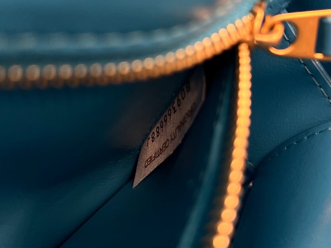 Bottega Veneta Mini Cassette 19 in Sky Blue Soft Lambskin Bag