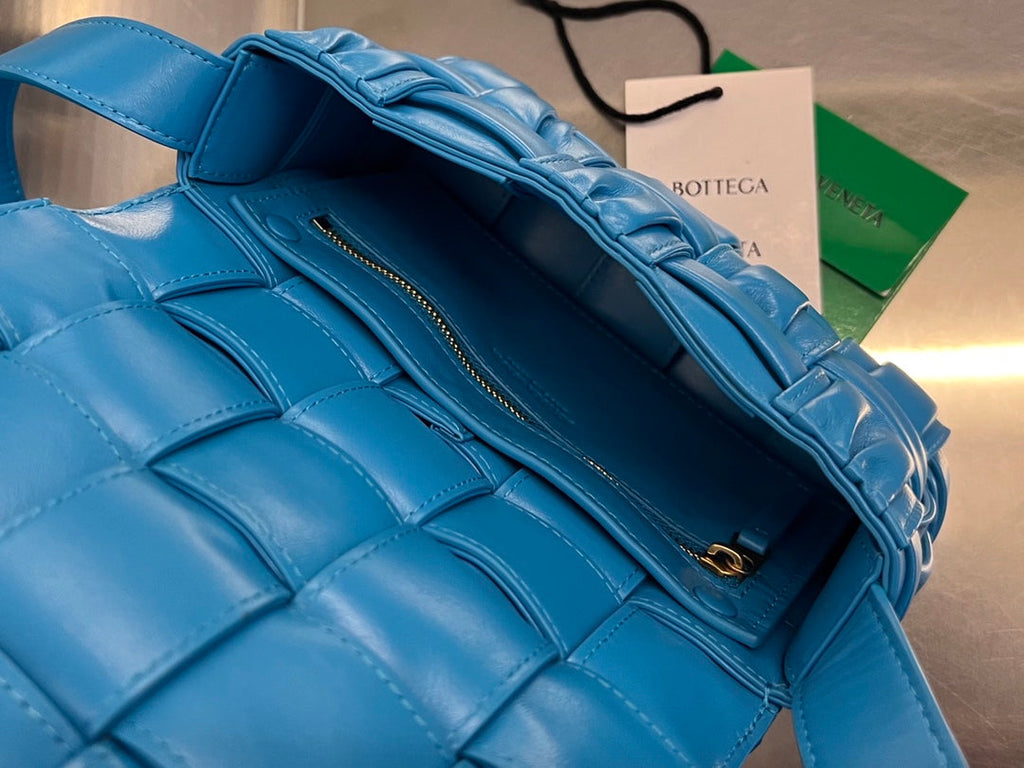 Bottega Veneta Mini Cassette 19 in Sky Blue Soft Lambskin Bag
