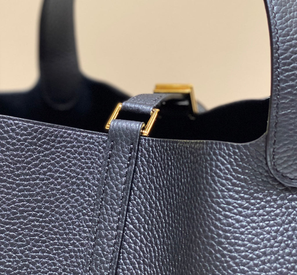 Hermes Picotin Lock 22 Black Togo Ghw Bag