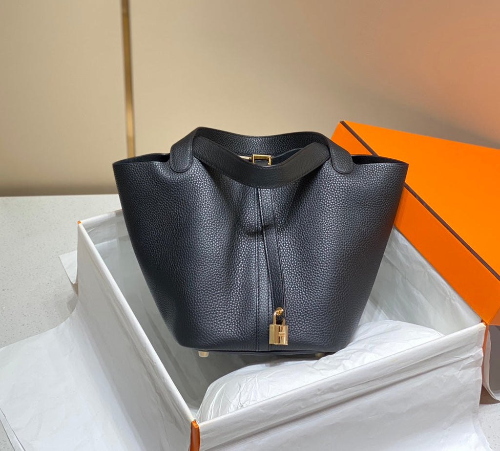 Hermes Picotin Lock 22 Black Togo Ghw Bag