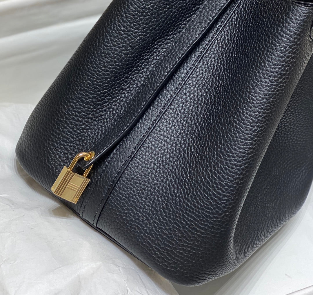Hermes Picotin Lock 22 Black Togo Ghw Bag
