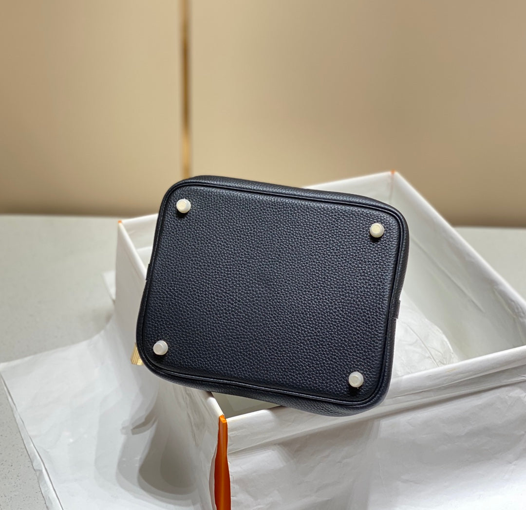 Hermes Picotin Lock 22 Black Togo Ghw Bag