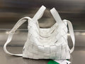 Bottega Veneta Medium 28 Cassette White Lambskin Bag