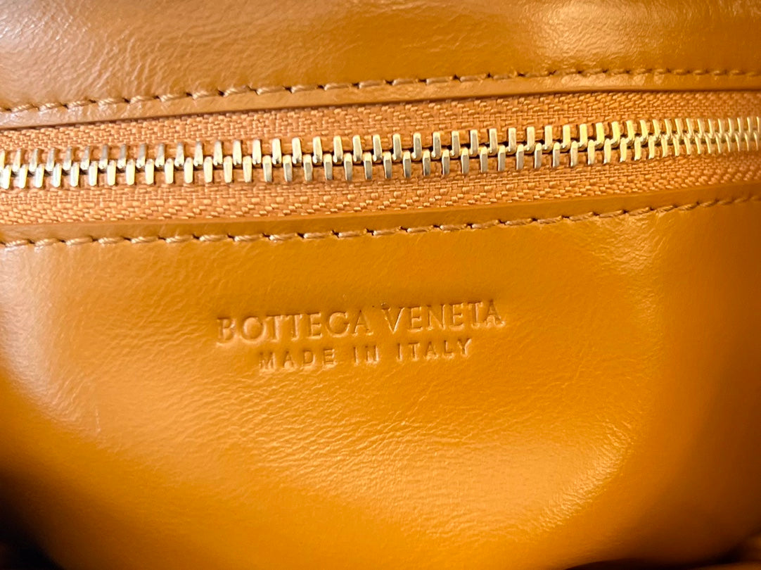 Bottega Veneta Mini Cassette 19 in Sandstone Orange Soft Lambskin Bag