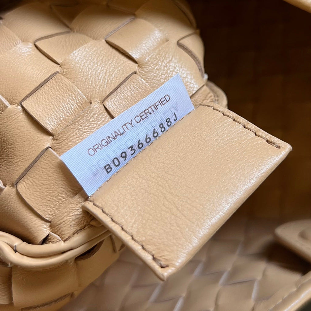 Bottega Veneta Sardine 33 with Chain in Dark Cream Lambskin Bag