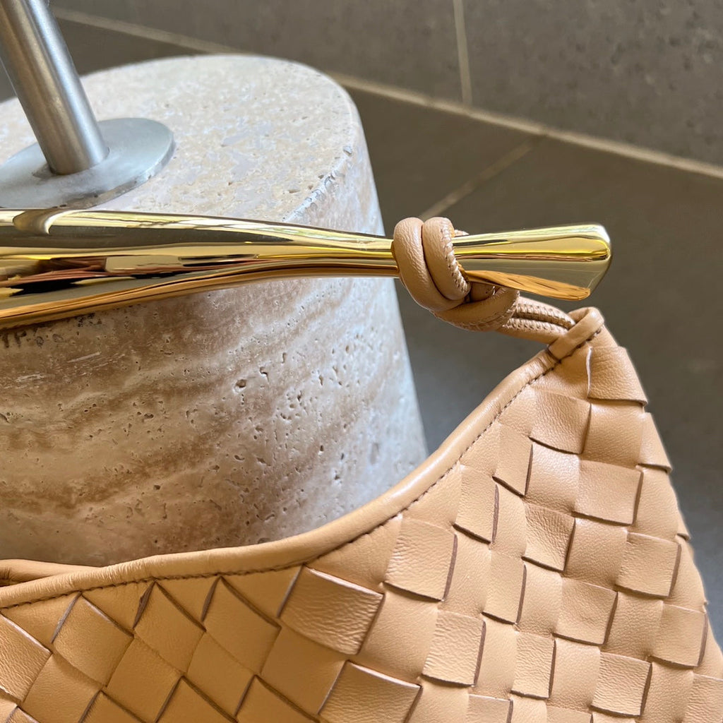 Bottega Veneta Sardine 33 with Chain in Dark Cream Lambskin Bag