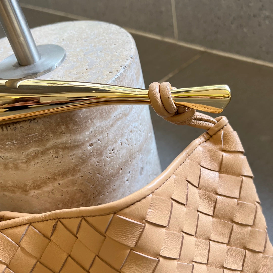 Bottega Veneta Sardine 33 with Chain in Dark Cream Lambskin Bag