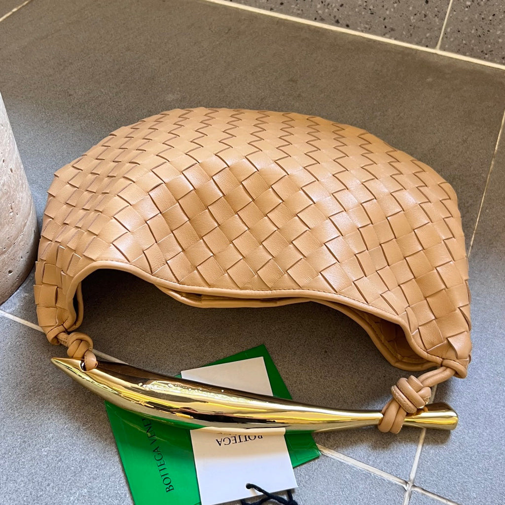 Bottega Veneta Sardine 33 with Chain in Dark Cream Lambskin Bag