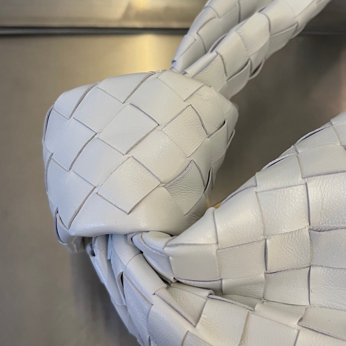 Bottega Veneta Small Jodie 48 White Calfskin Bag