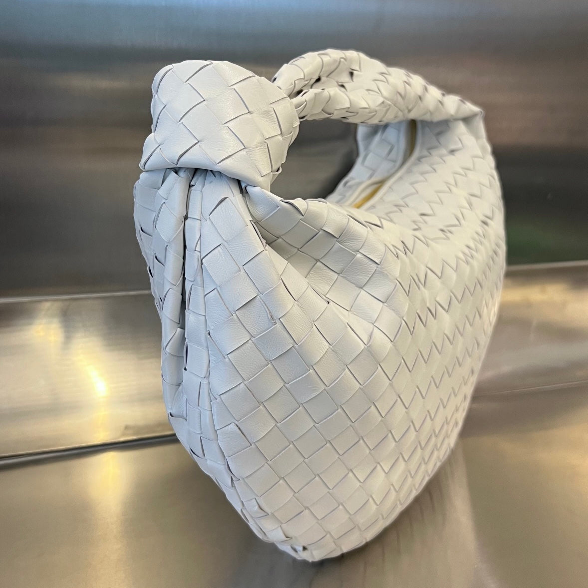 Bottega Veneta Small Jodie 48 White Calfskin Bag