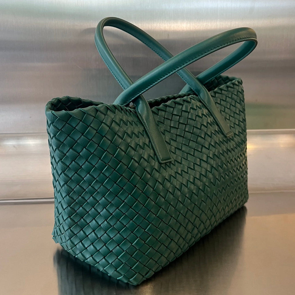Bottega Veneta Small Cabat 32 in Kaitoke Green Lambskin Bag