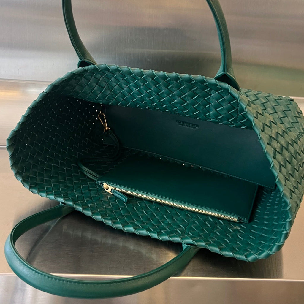 Bottega Veneta Small Cabat 32 in Kaitoke Green Lambskin Bag