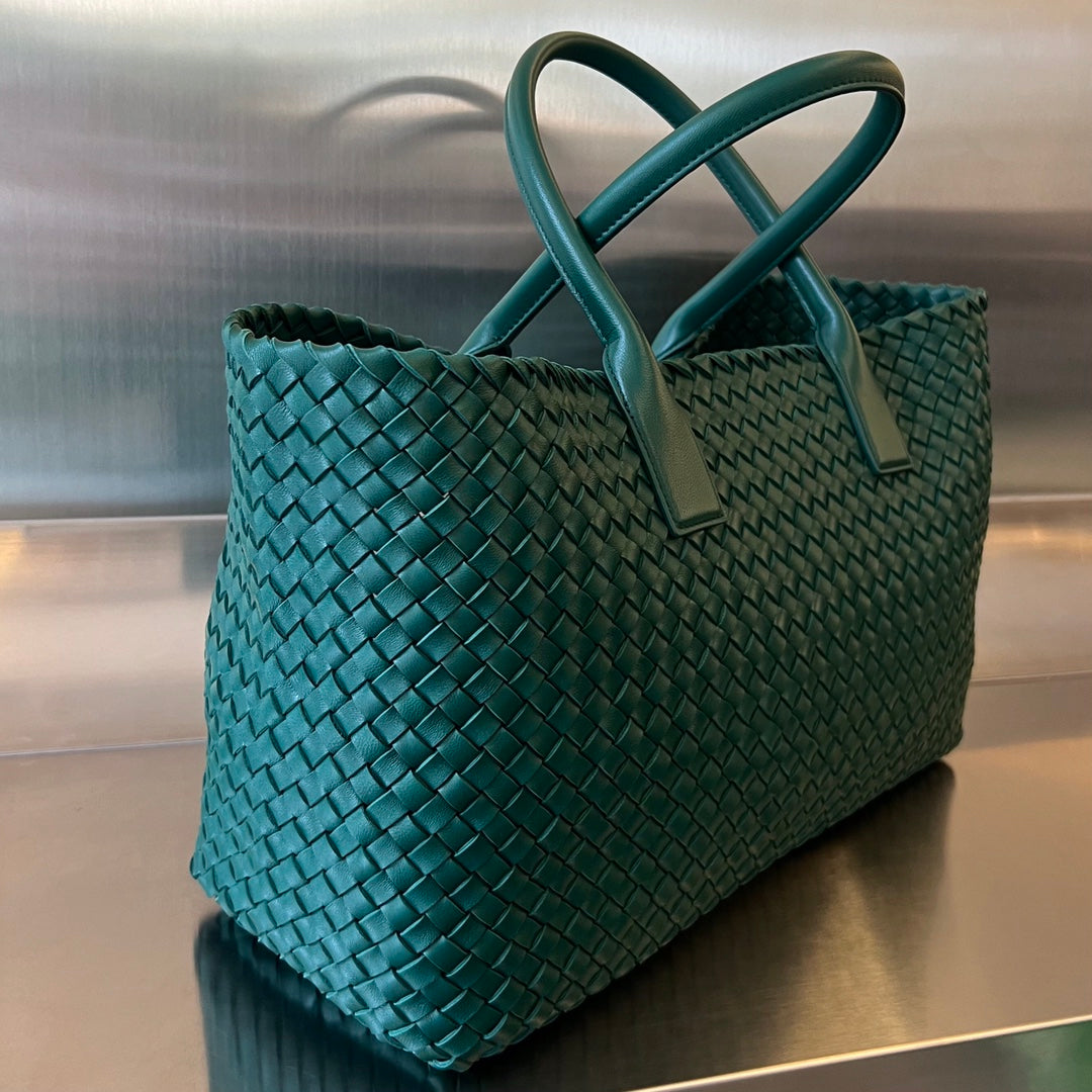 Bottega Veneta Large Cabat 51 in Kaitoke Green Lambskin Bag