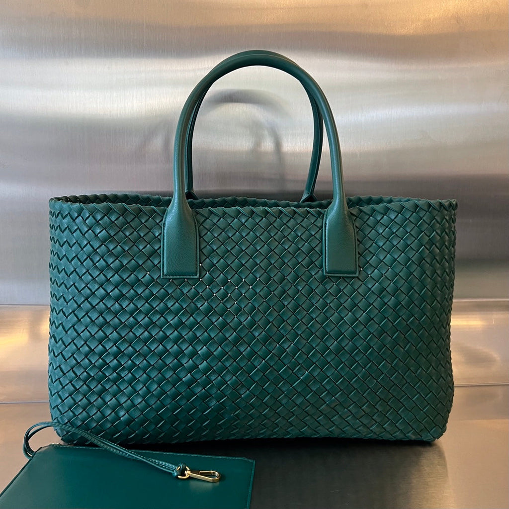 Bottega Veneta Large Cabat 51 in Kaitoke Green Lambskin Bag