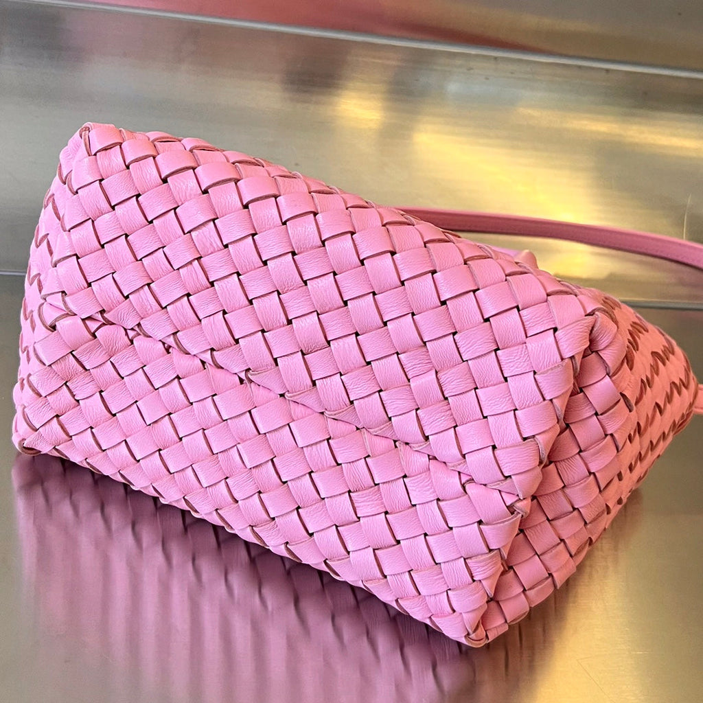 Bottega Veneta Mini Cabat 20 in Rose Pink Lambskin Bag