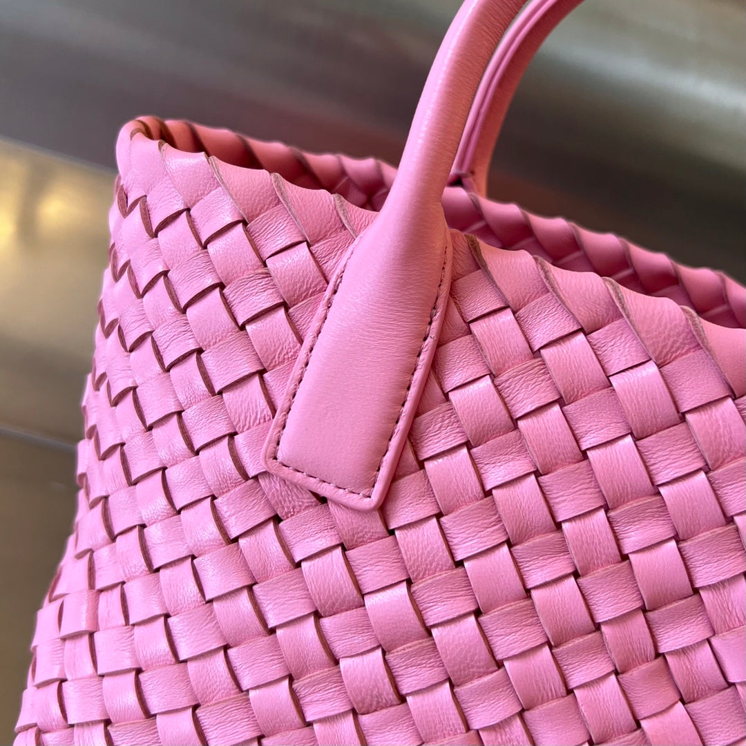 Bottega Veneta Mini Cabat 20 in Rose Pink Lambskin Bag