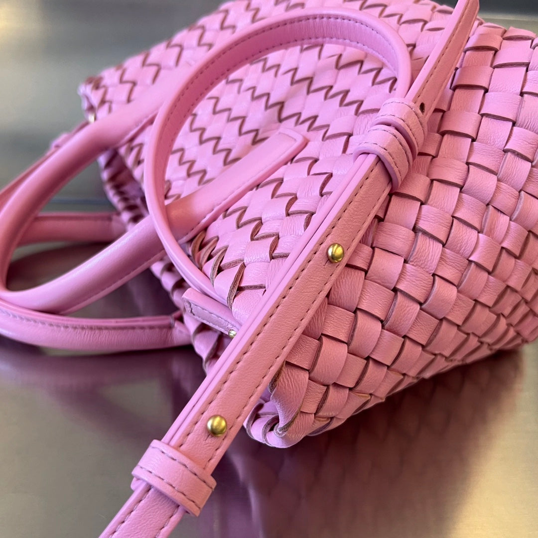 Bottega Veneta Mini Cabat 20 in Rose Pink Lambskin Bag